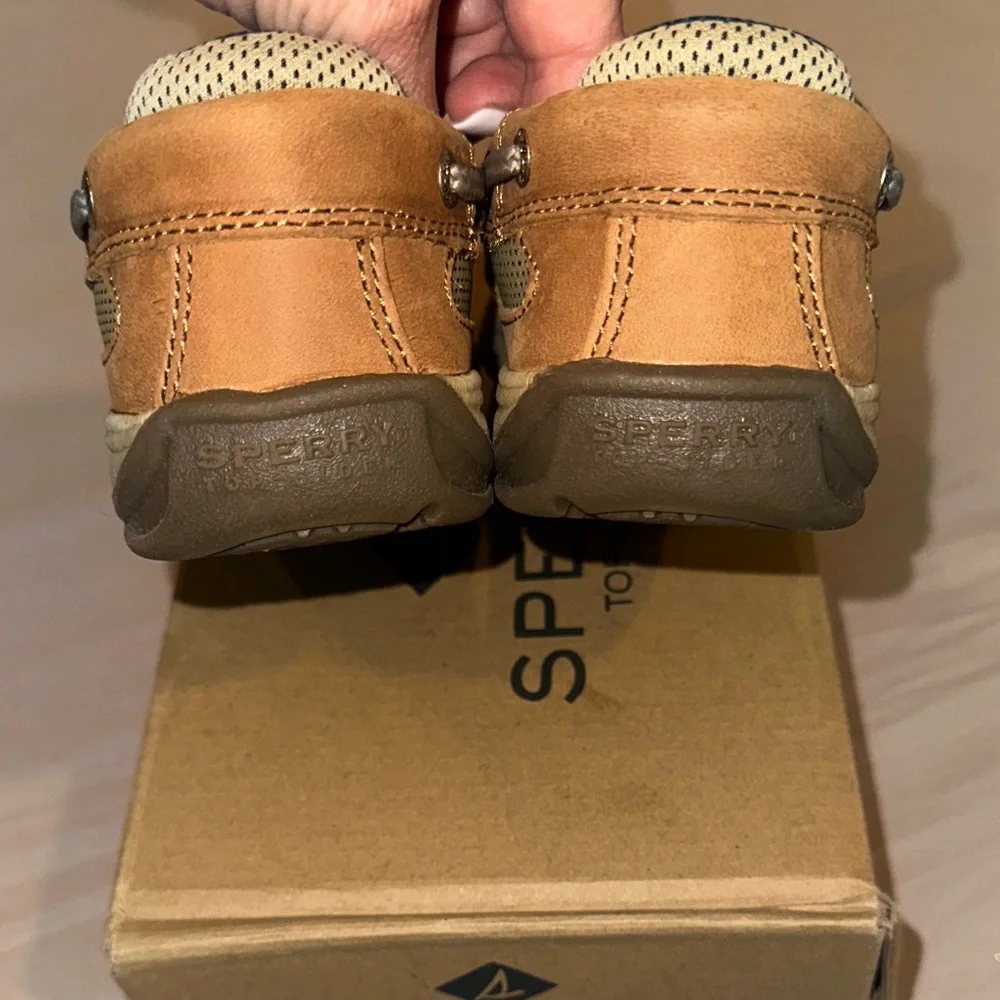 *NWT* Sperry Topside Lanyard Kids Brown Leather Moccasin Boat Shoes